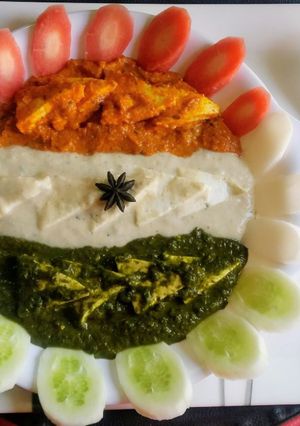 A picture of Paneer Tiranga.