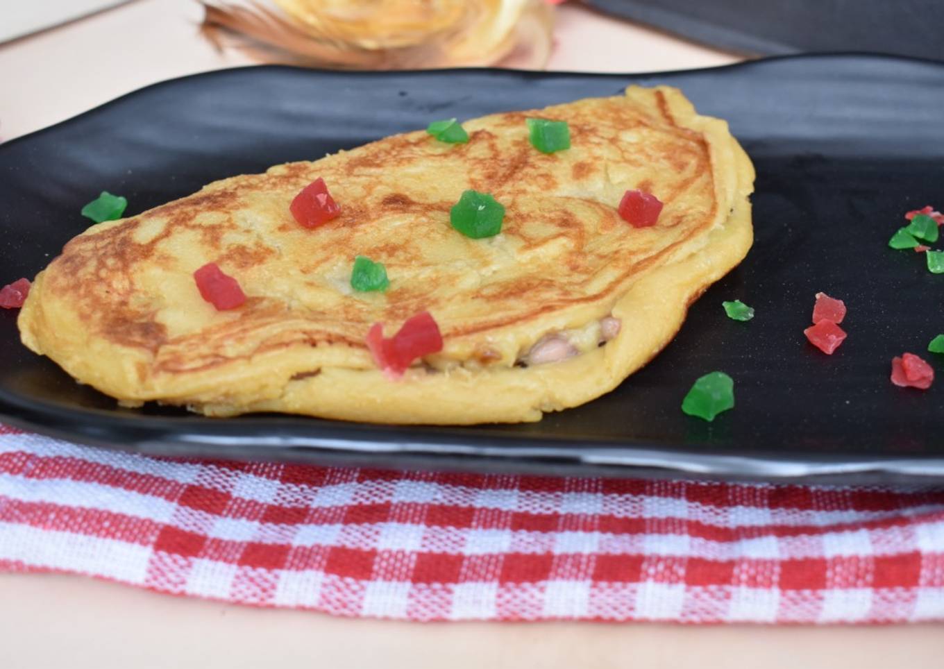 Mixed Fruit Stuffed Mango Pancake