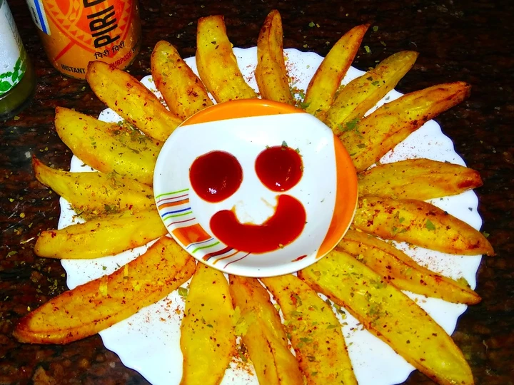 Recipe Peri Peri Garlic Potato Wedges Non fried which Delicious