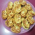 Palmeritas de jamón y queso