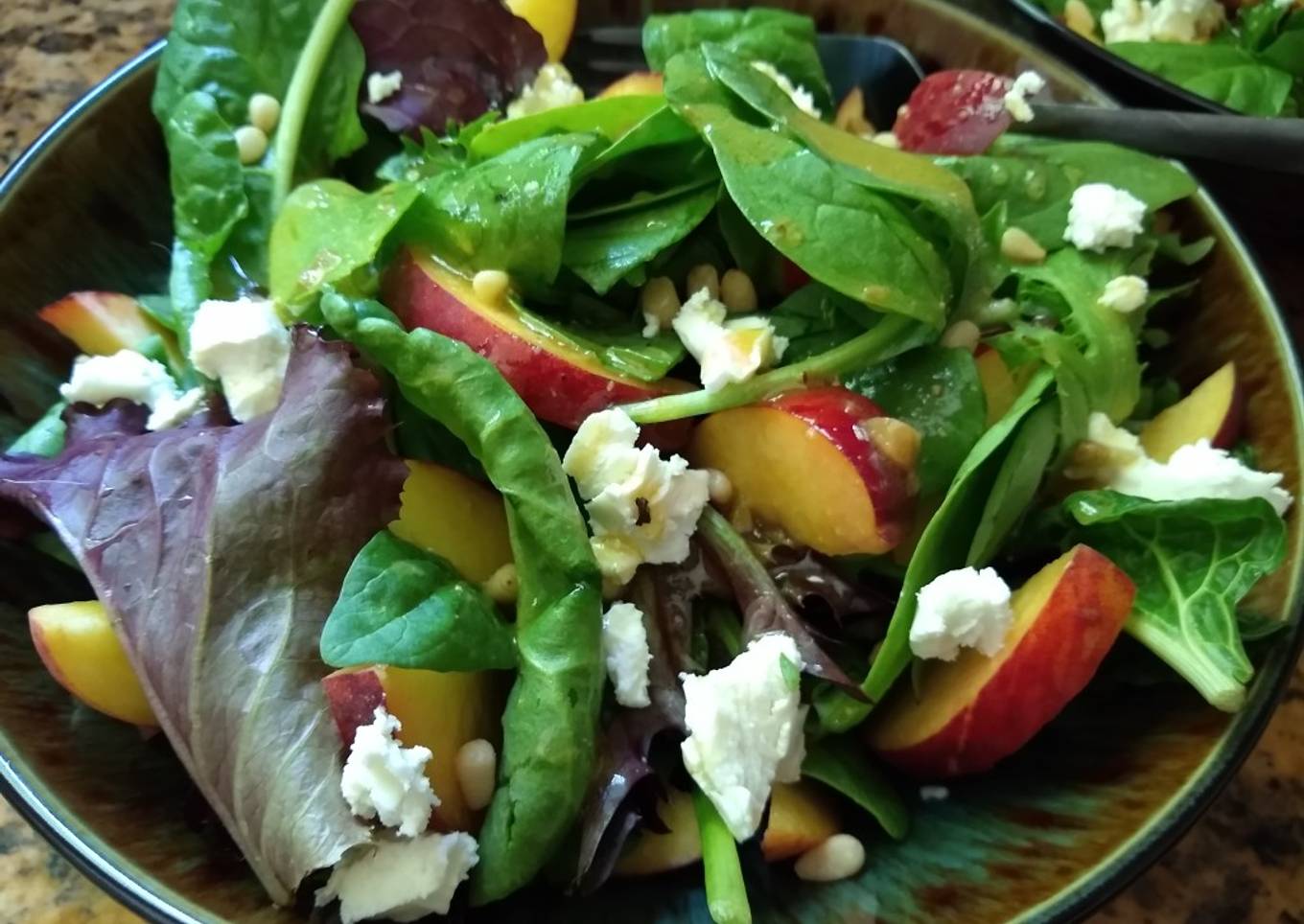 Peach & Goat Cheese Salad