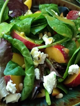 Easy Ways Prepare Recipes Peach &amp; Goat Cheese Salad the Delicious Appealing.