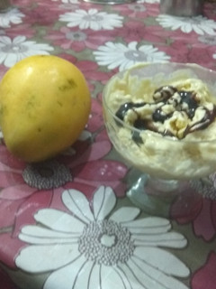 आम की खट्टी मीठी आइसक्रीम (Aam ki khatti meethi icecream recipe in hindi) रेसिपी मुख्य फोटो
