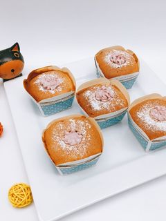 香蕉優格杯子蛋糕~親子烘焙 的食譜成品照片