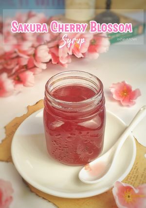Foto resep Sakura Cherry Blossom Syrup (Sirup Bunga Sakura)