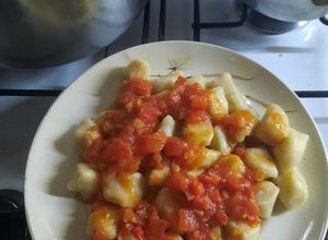 Una foto de Ñoquis con salsa de ostras (innovadora)