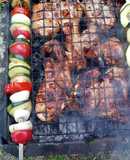 Шашлык из курицы с овощами 🍗🌶️🍅🍆🍺👍