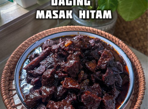 Gambar Daging masak hitam