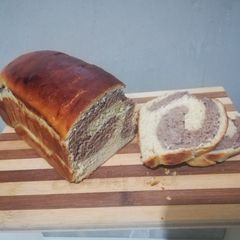 A picture of Chocolate marble bread.