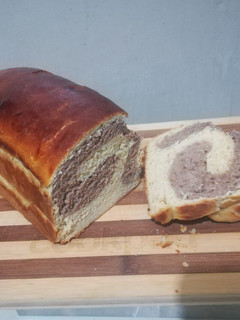 A picture of Chocolate marble bread.