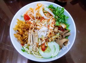 Hình của món Bún chay khô.