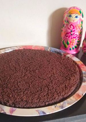 Una foto de Brownie de porotos negros y avena