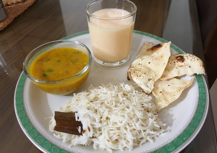 Daal fry and jeera rice