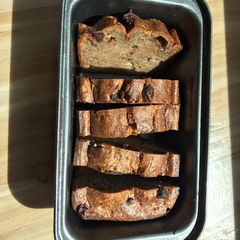 A picture of Moist eggless banana bread.