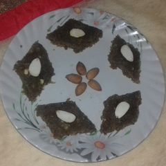 Coconut jaggery barfi A picture of Coconut jaggery barfi.