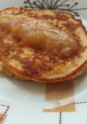 Túrós - banános amerikai palacsinta recept fotója