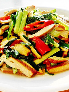 五香豆乾炒韭菜 的食譜成品照片