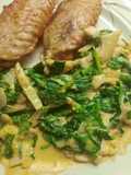 Espinacas a la crema de curry