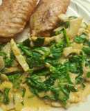 Espinacas a la crema de curry