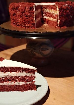 Una foto de Pastel red velvet