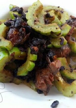 A picture of Bitter Gourd With Black Bean Mackerel.