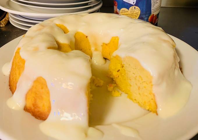 Orange Cake Lemon Sauce foto resep utama