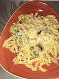 Salsa de cebolla y champiñones para pastas