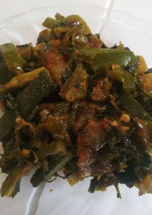 A picture of Methi bhindi ki sabji.