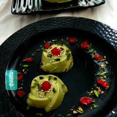 A picture of Avocado Paan Pudding.