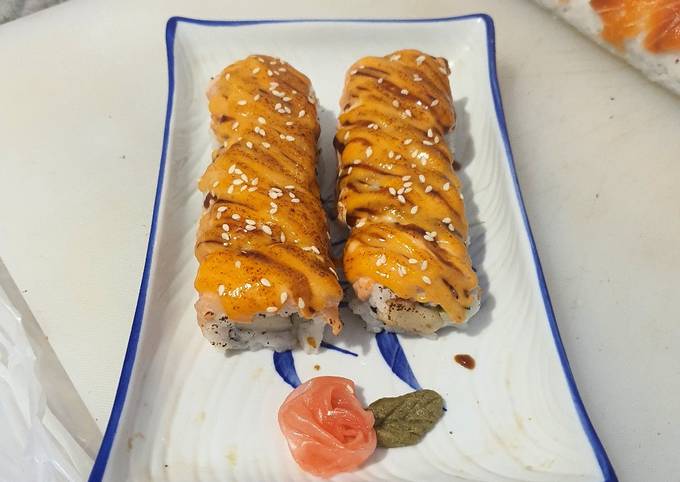 Aburi salmon sushi ala fe