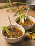 Sopa clara de pak choi