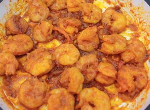 Hình của món Tôm nõn rim mắm.