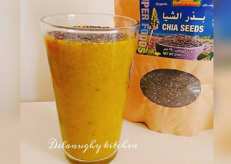 Langkah Mudah untuk meracik Kale Papaya Manggo Smoothie, Enak