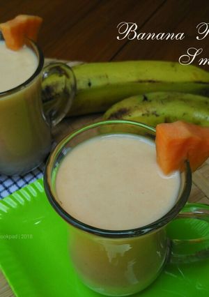 Foto resep Banana Papaya Smoothies