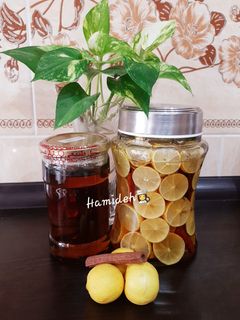 عکسی از دستور معجون لیموعسلی و دارچین(🍋+🍯)