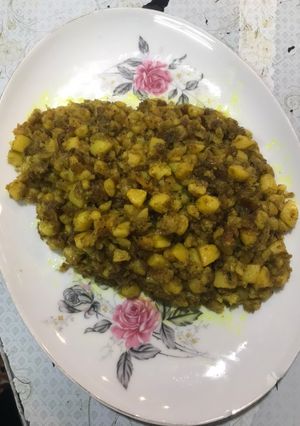عکسی از دستور دوپیازه آلوشيرازي (سیب زمینی)