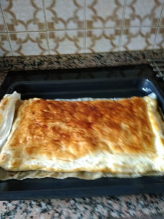 Una foto de Pastel de puerros