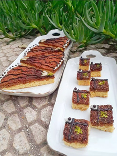 عکسی از دستور شیرینی مکرون گردویی