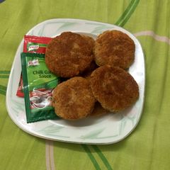 A picture of Leftover mutton sa shami kabab 🍛🍔.