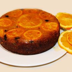 A picture of Upside down orange cake.