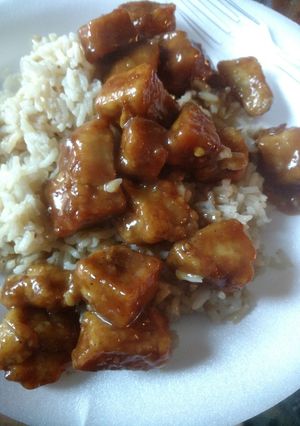 A picture of Orange chicken.