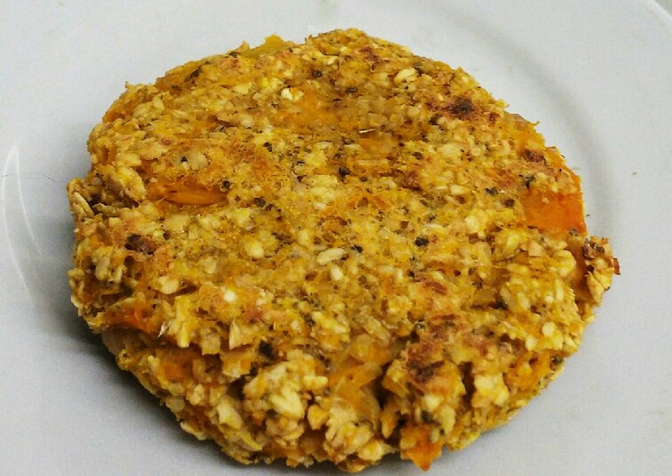 Hamburguesas express de calabaza y avena con dos ingredientes