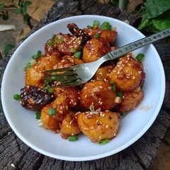 Honey Chilli baby potatoes A picture of Honey Chilli baby potatoes.