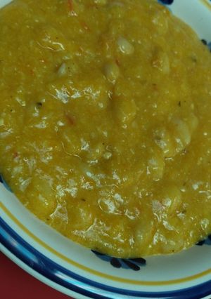Una foto de Porotos Granados con mazamorra