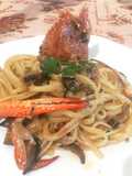 Linguine con Granchio e Melanzane