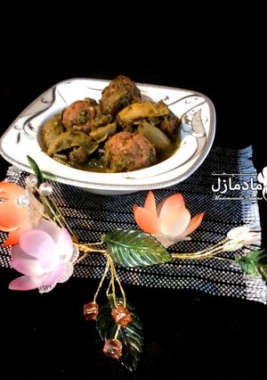 عکسی از دستور خورش چغاله بادام