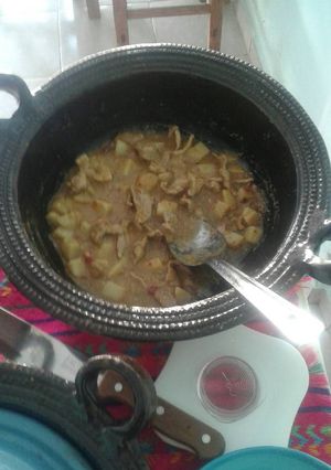 Una foto de Carne de cerdo con chile morita