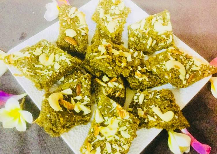 Recipe of Ultimate #Green Moong Dal Burfi