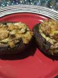 Portobellos rellenos de queso azul