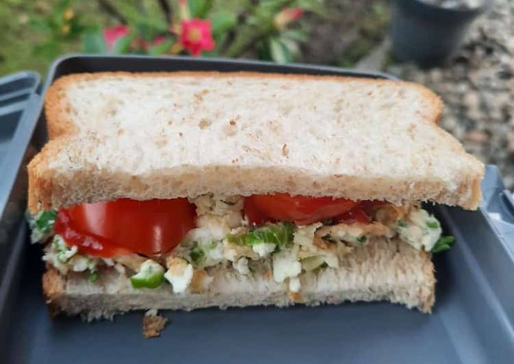 Masakan Populer Sandwich for diet - sarapan sehat tetap kenyang satu harian NO MINYAK Enak Sederhana